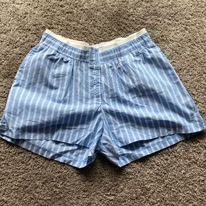 RSQ Light Blue Striped Cotton Shorts